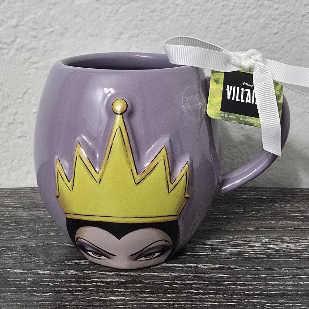 Rae Dunn Disney Evil Queen Villain Purple Mug with Crown Design